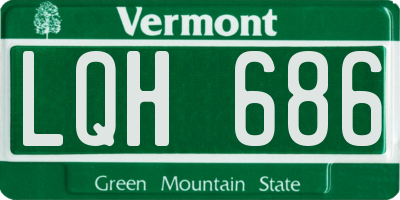 VT license plate LQH686
