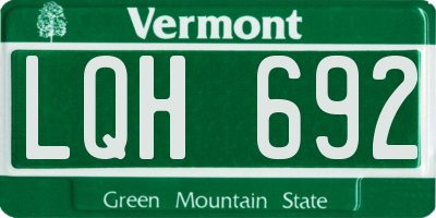 VT license plate LQH692