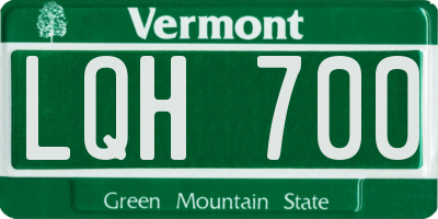 VT license plate LQH700