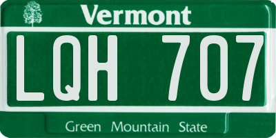 VT license plate LQH707
