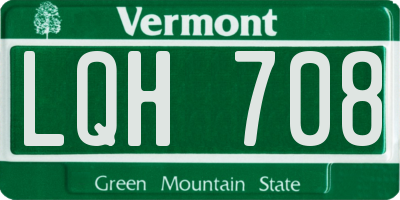 VT license plate LQH708