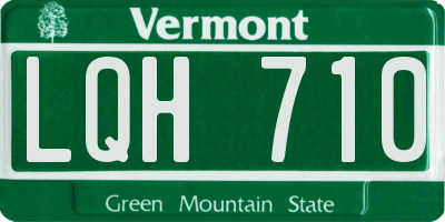 VT license plate LQH710