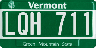 VT license plate LQH711