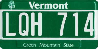 VT license plate LQH714