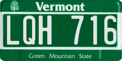 VT license plate LQH716