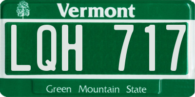 VT license plate LQH717