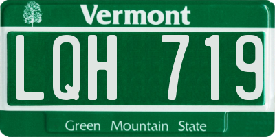 VT license plate LQH719