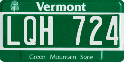 VT license plate LQH724