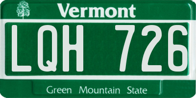 VT license plate LQH726