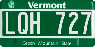 VT license plate LQH727