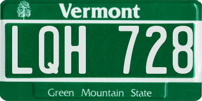 VT license plate LQH728