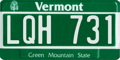 VT license plate LQH731