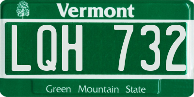 VT license plate LQH732