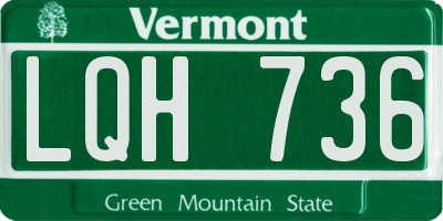 VT license plate LQH736