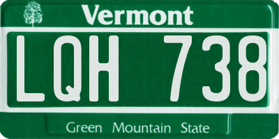 VT license plate LQH738