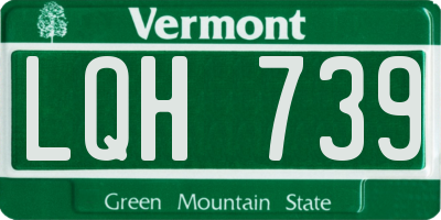 VT license plate LQH739