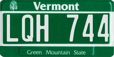 VT license plate LQH744