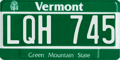 VT license plate LQH745