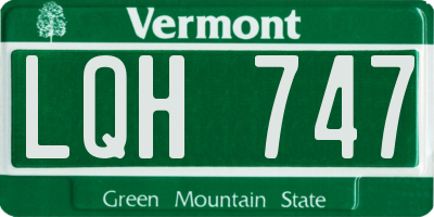 VT license plate LQH747