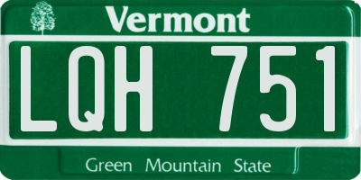 VT license plate LQH751