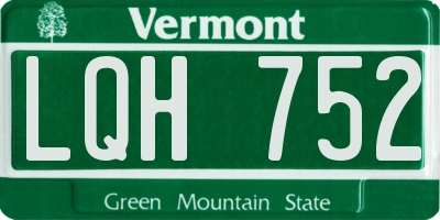 VT license plate LQH752