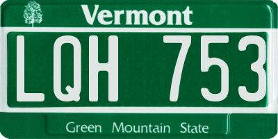 VT license plate LQH753