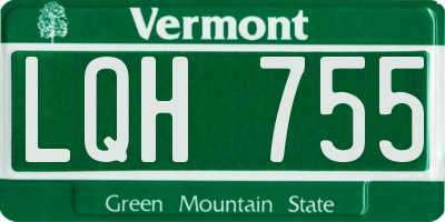 VT license plate LQH755
