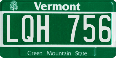 VT license plate LQH756