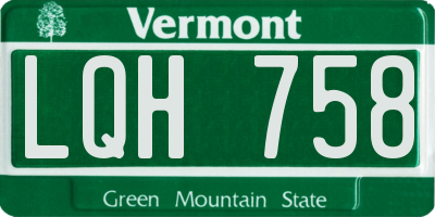 VT license plate LQH758
