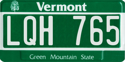 VT license plate LQH765