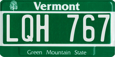 VT license plate LQH767