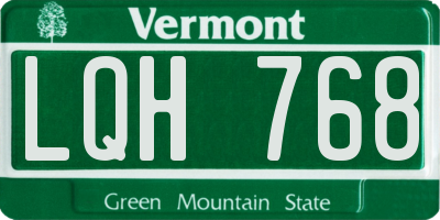 VT license plate LQH768