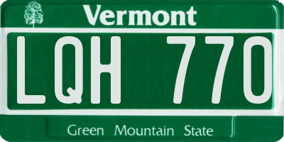 VT license plate LQH770
