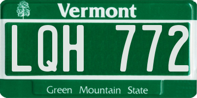 VT license plate LQH772