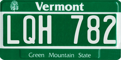 VT license plate LQH782