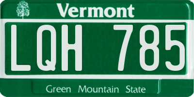 VT license plate LQH785