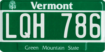 VT license plate LQH786