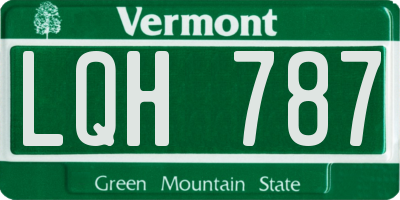 VT license plate LQH787