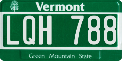 VT license plate LQH788