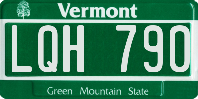 VT license plate LQH790