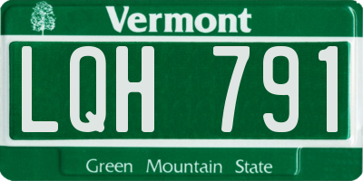 VT license plate LQH791