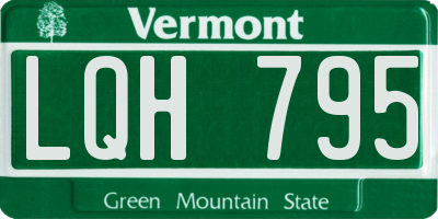 VT license plate LQH795