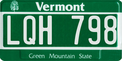 VT license plate LQH798