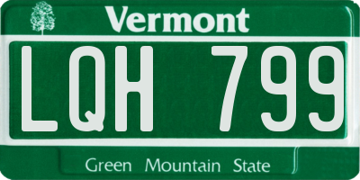 VT license plate LQH799