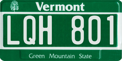 VT license plate LQH801