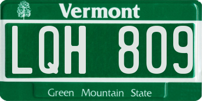 VT license plate LQH809