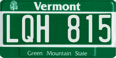 VT license plate LQH815