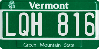 VT license plate LQH816