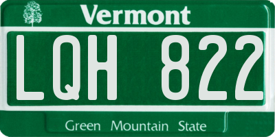 VT license plate LQH822