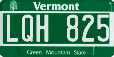 VT license plate LQH825